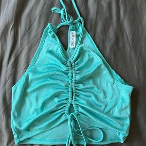 Teal Halter Top by Popular 21